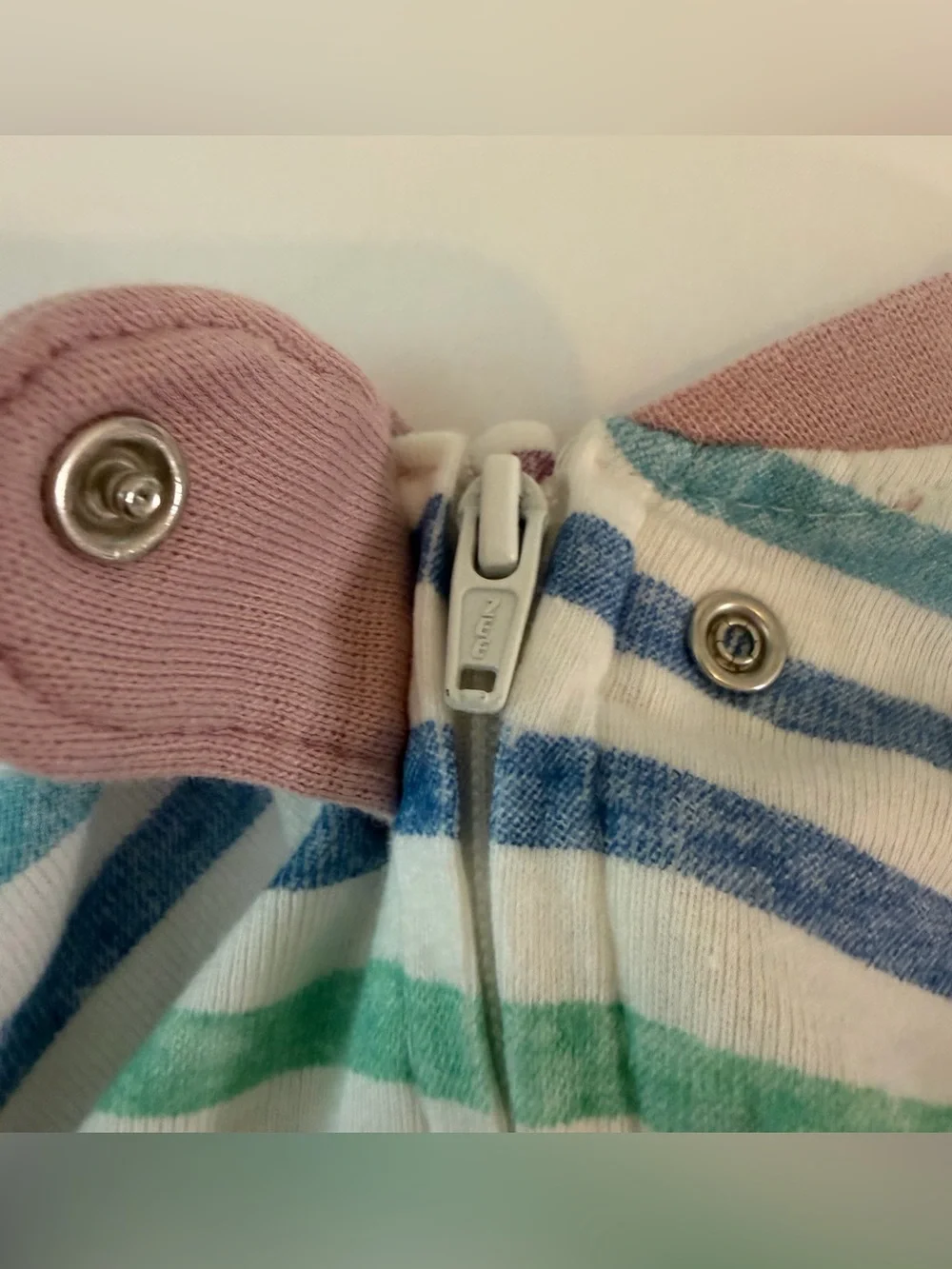 Honest Baby Clothing 0-3M Organic Cotton Rainbow Stripe Footed Sleeper